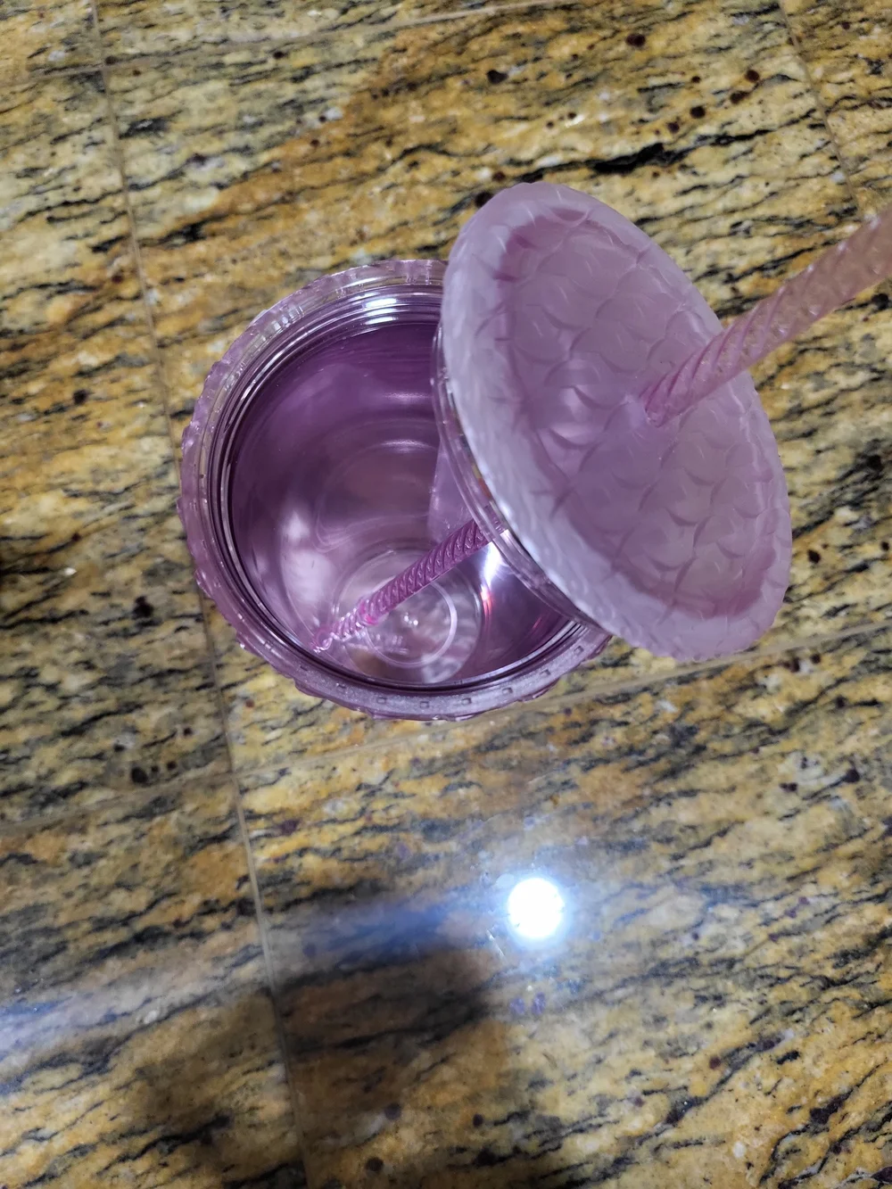 Pink Textured Tumbler with Lid & Straw